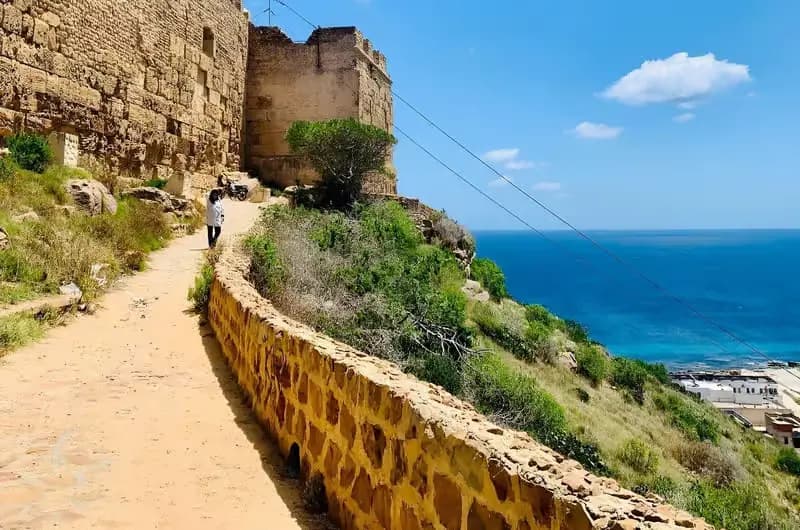 Les ruines puniques de Kerkouane, près de Kélibia, au bord de la Méditerranée